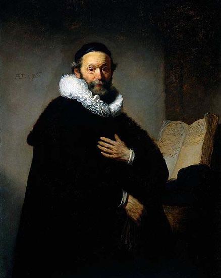 REMBRANDT Harmenszoon van Rijn Portrait of Johannes Wtenbogaert, oil painting image